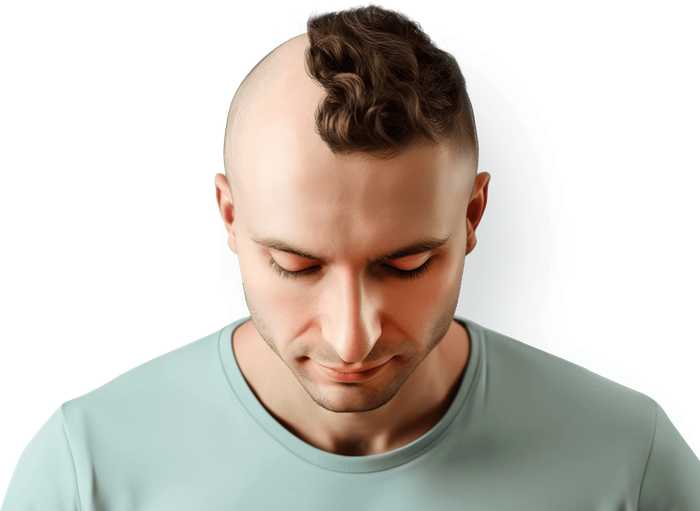 Hair loss zones diagram